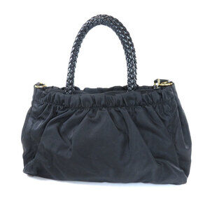 Prada Bow black Handbag Tessuto